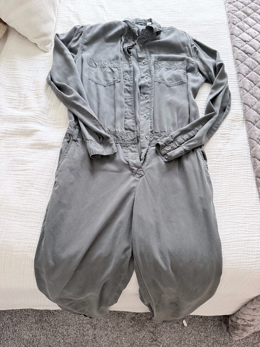 BDG Gray Utility Jumpsuit